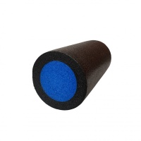 Ролик для йоги полнотелый 2-х цветный (черный/синий) 31х15см. PEF100-31-C