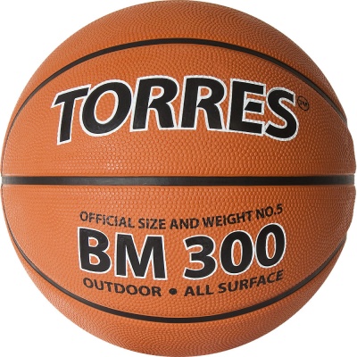 Мяч баскетбольный TORRES BM 300, р.5 B02015